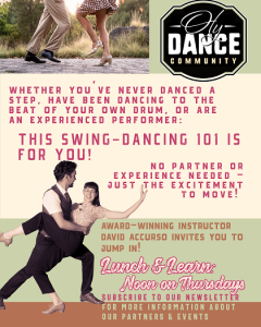 Lunch and Learn: Swing Dancing 101 with David Accurso of OlyDance! @ Olympia Farmers Market
