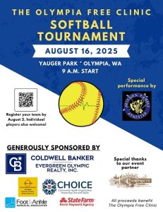 The Olympia Free Clinic 2nd Annual Softball Tournament @ Yauger Park
