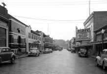 Looking West down 5th Avenue, Olympia, WA, 1942