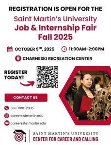 Saint Martin's University Job and Internship Fair @ Charneski Recreation Center at St Martin's