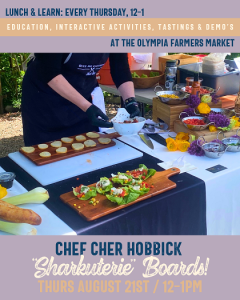 Lunch & Learn: "Shark-Cuterie" Boards! @ Olympia Farmers Market