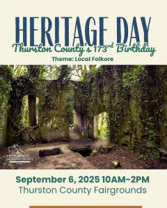 Thurston County Heritage Day-Folklore @ Thurston County Fairgrounds-Heritage Hall